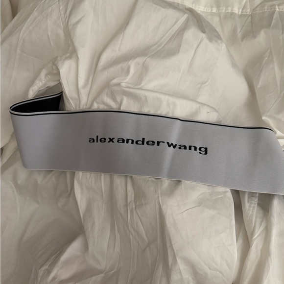 Alexander Wang Crisp White Belted Shirt Dress - Picture 7 of 8